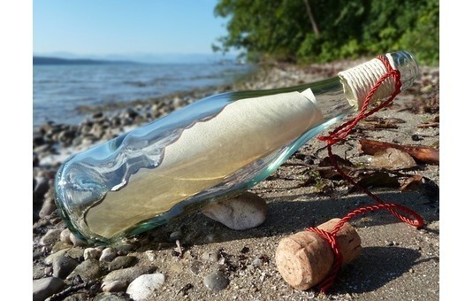 A message in a bottle... of a different kind!